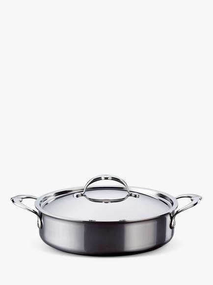 Hestan NanoBond Stainless Steel Sautese Pan & Lid, 26cm, Stainless Steel