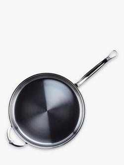 Hestan NanoBond Stainless Steel Saute Pan with Helper Handle & Lid, 30cm, Silver