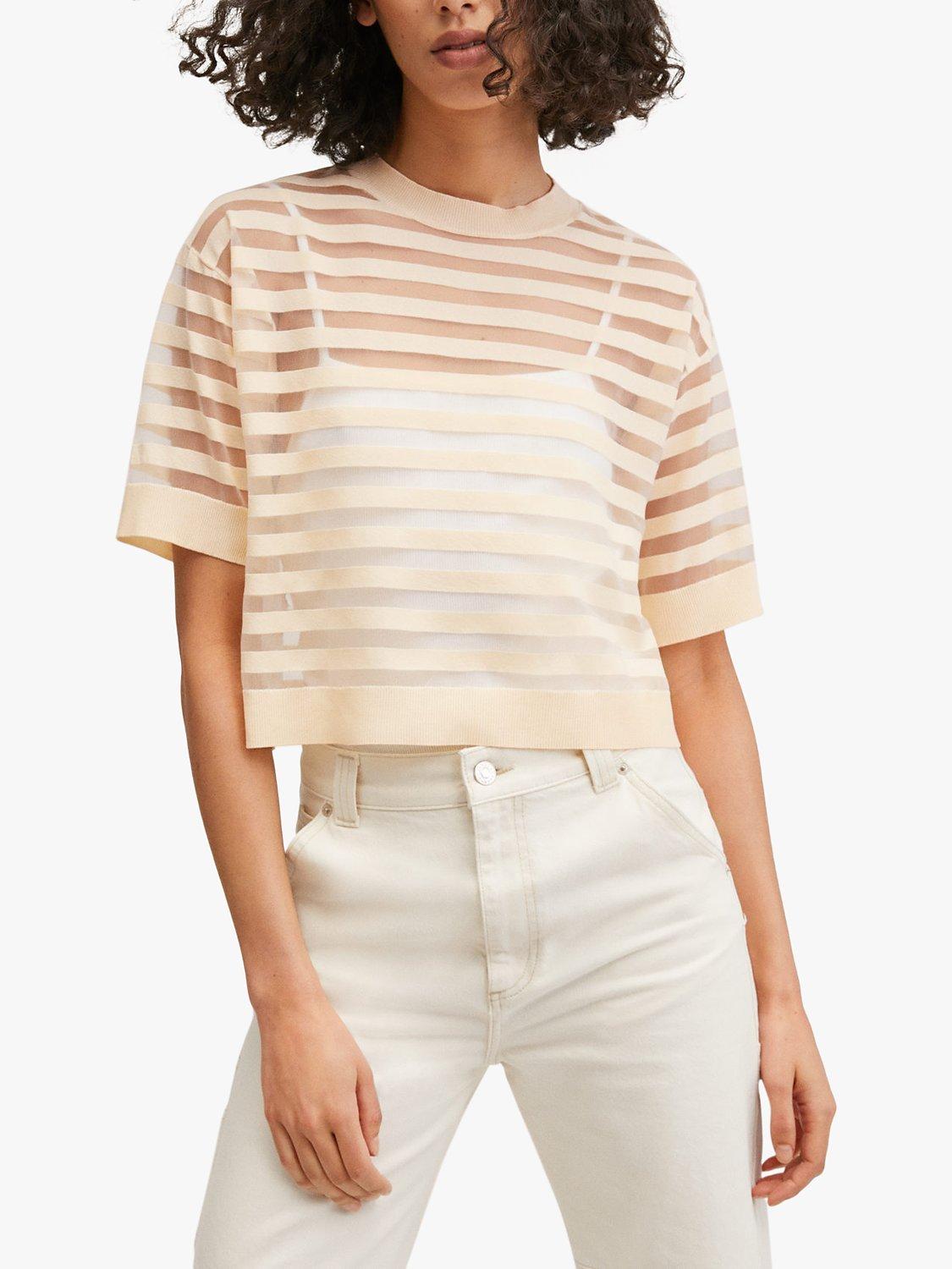 Mango Tata Stripe Detail Knit Top