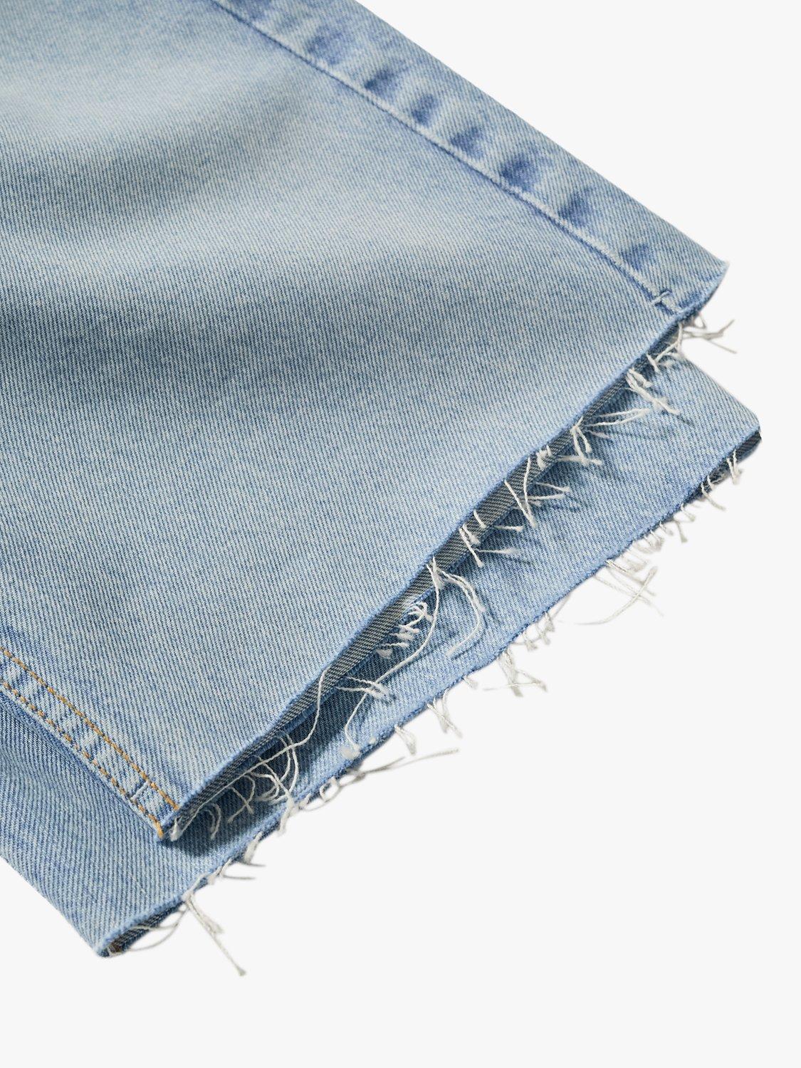 Product image 8 of 9, which shows Mango High Waist Denim Bermuda Shorts, Blue, 10