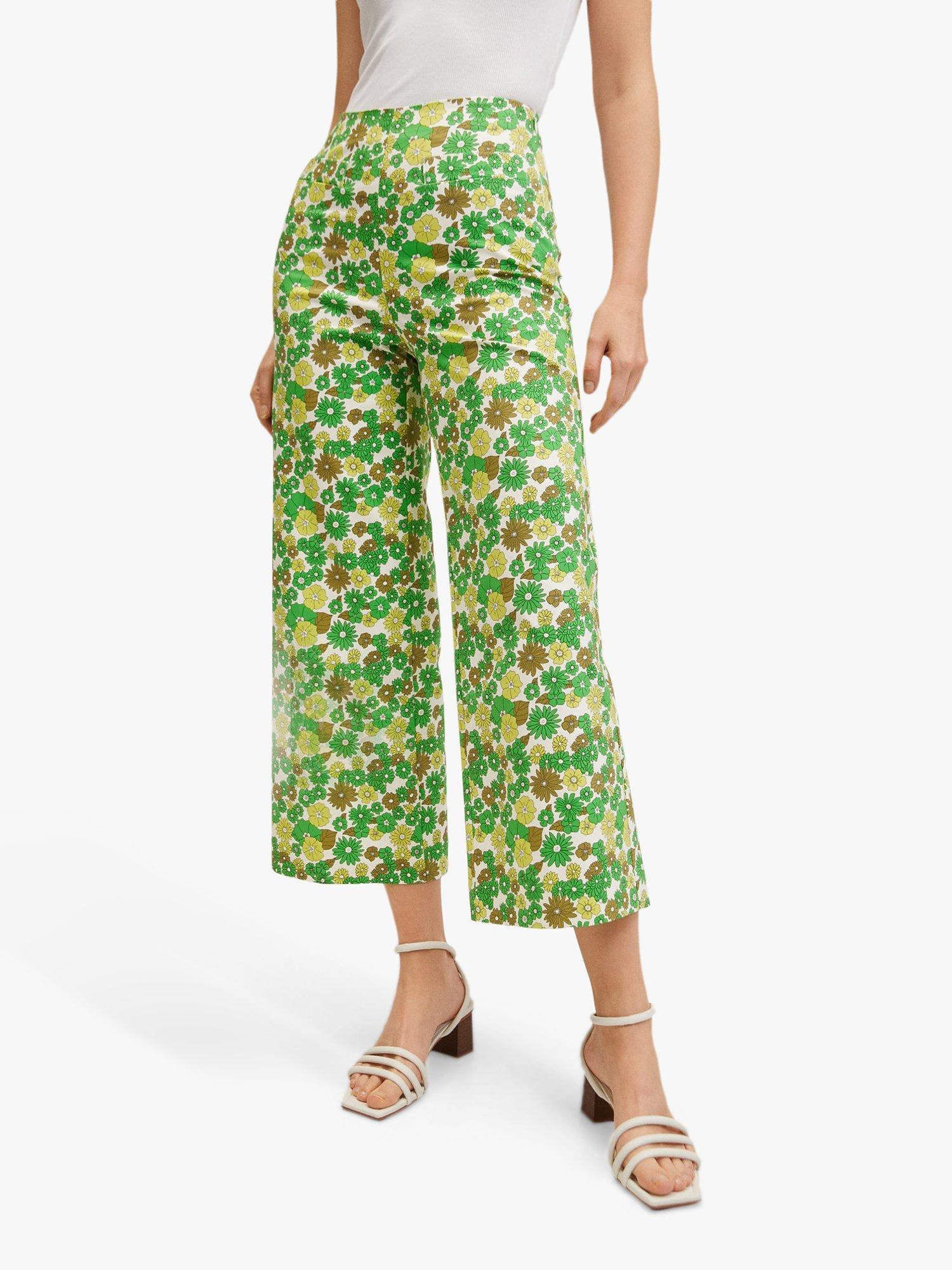 Mango Farrito Floral Print Tailored Culottes