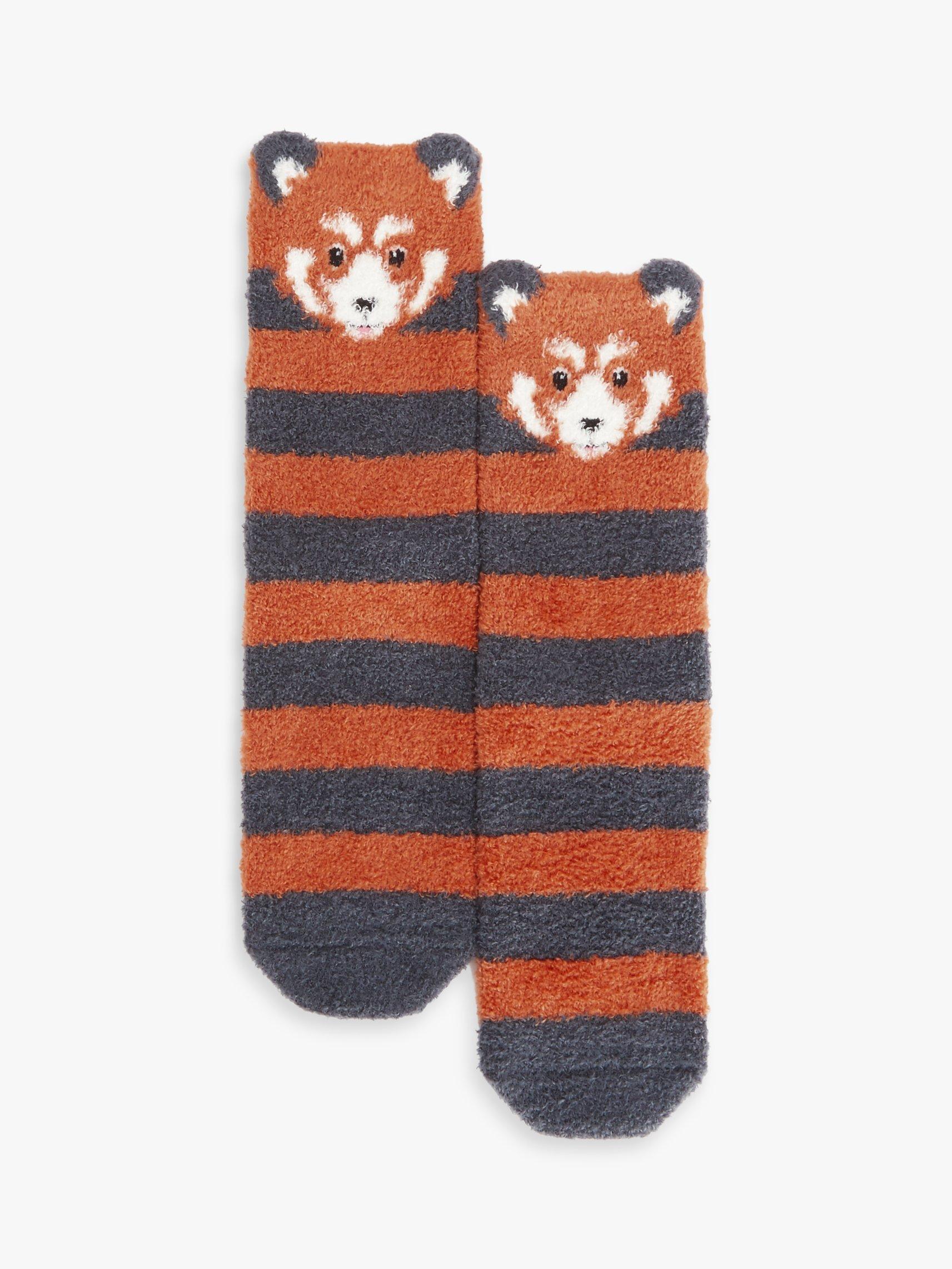 John Lewis Kids' Stripe Red Panda Socks, Multi
