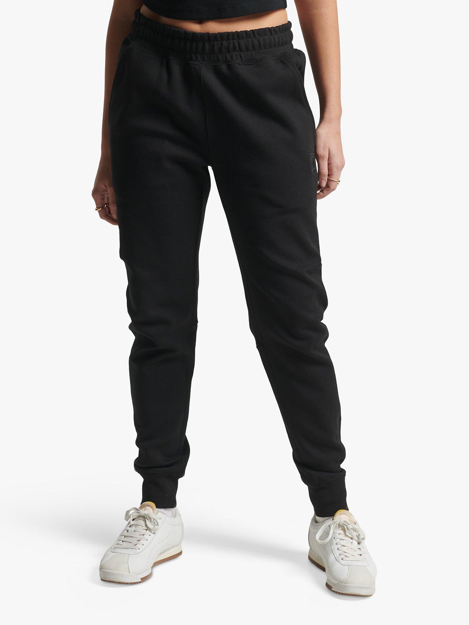 Superdry Slim Tech Cotton Blend Joggers, Black