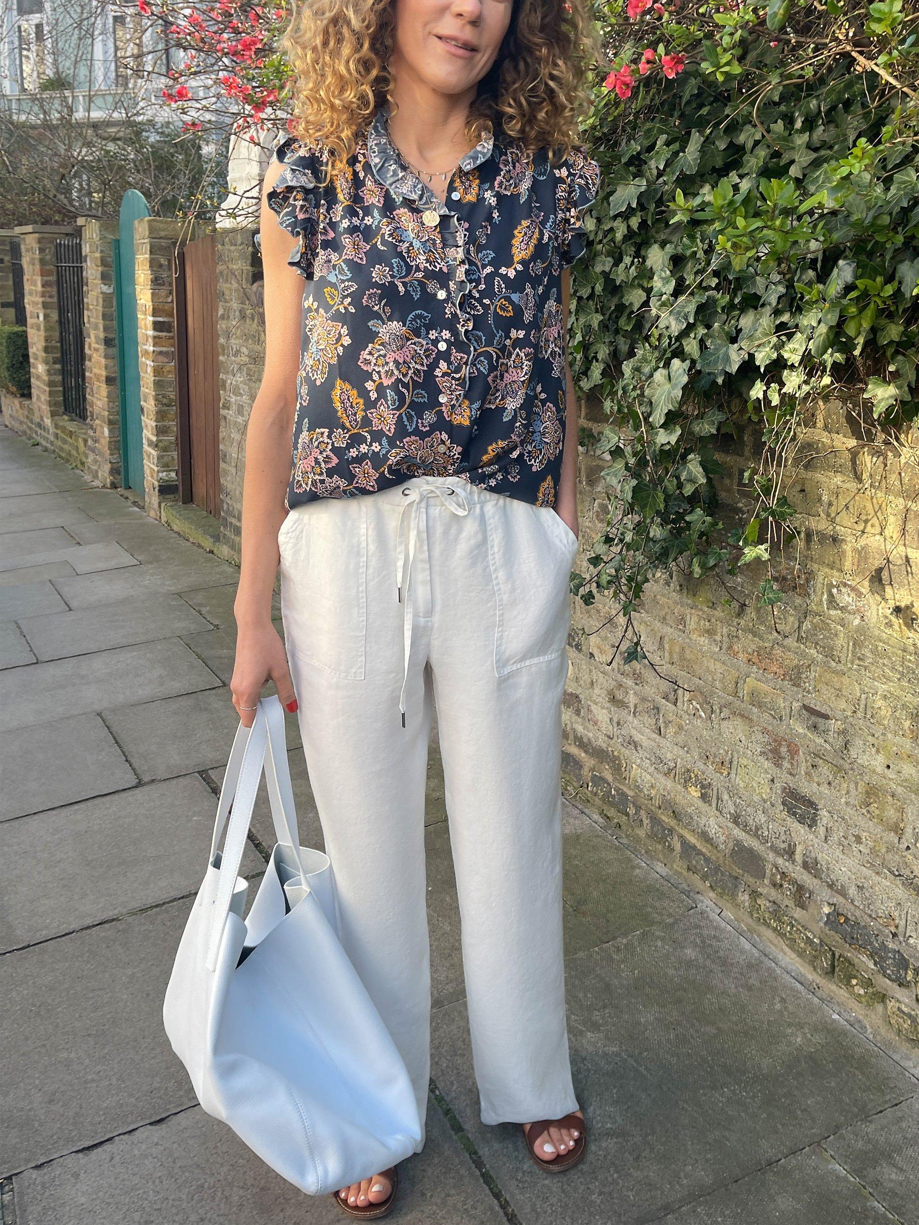 Baukjen Maxine Hemp Trousers, Soft White 