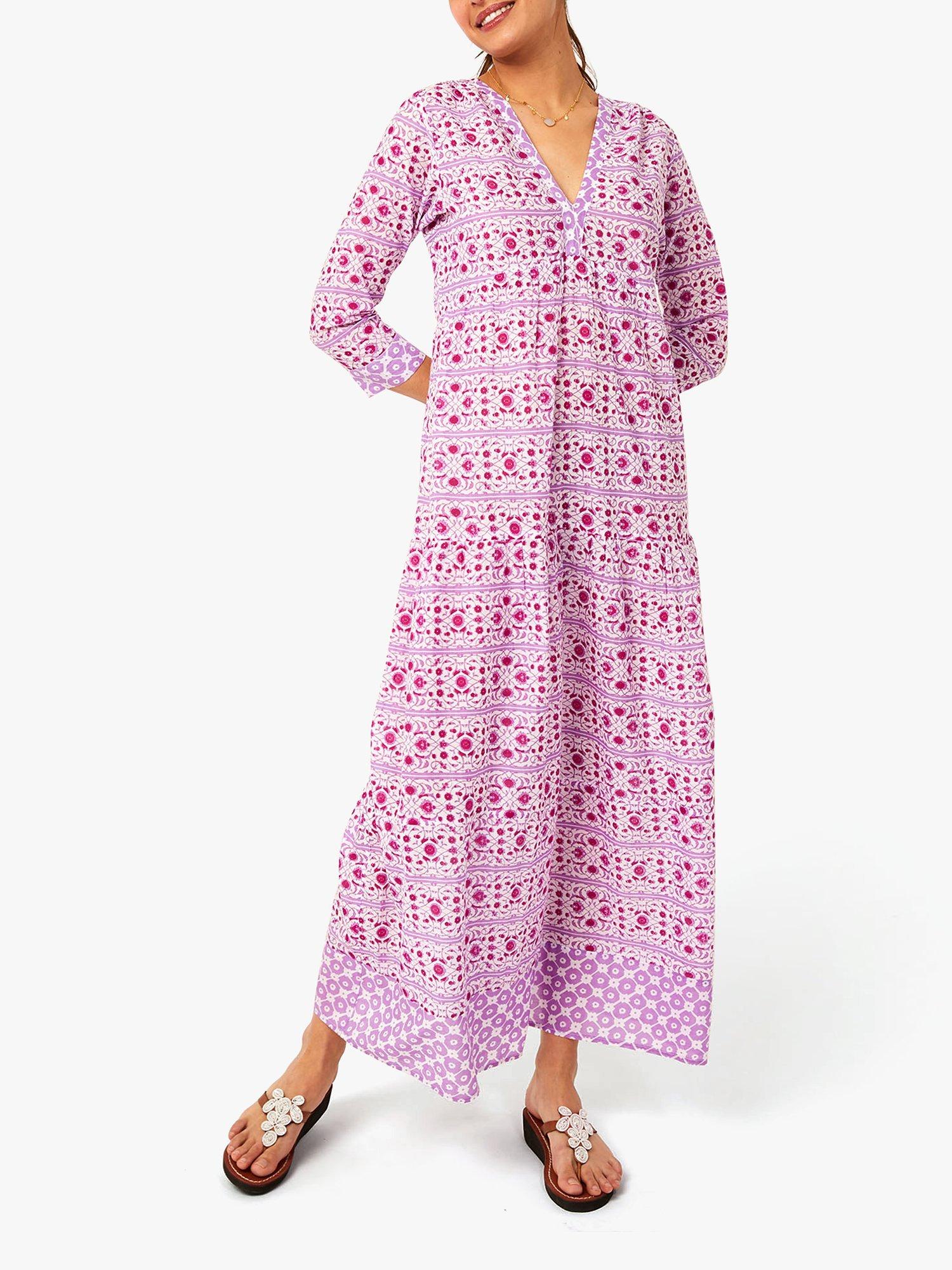Product image 4 of 5, which shows Aspiga Mykonos Cotton Maxi Dress, Pink/Lilac, XS