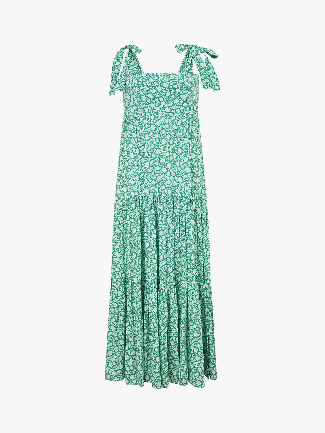 Product image 3 of 7, which shows Aspiga Tabitha Floral Tiered Maxi Dress, Flower Green, XS