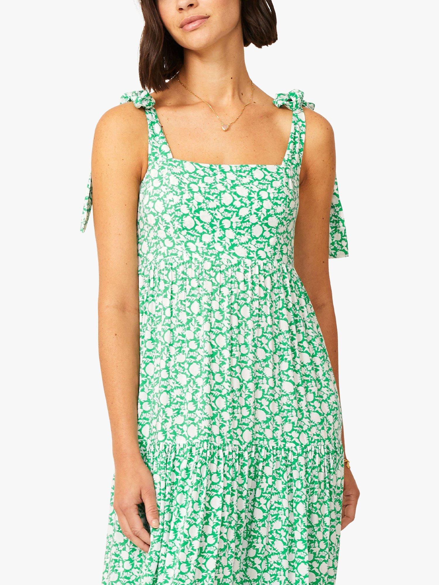 Product image 6 of 7, which shows Aspiga Tabitha Floral Tiered Maxi Dress, Flower Green, XS