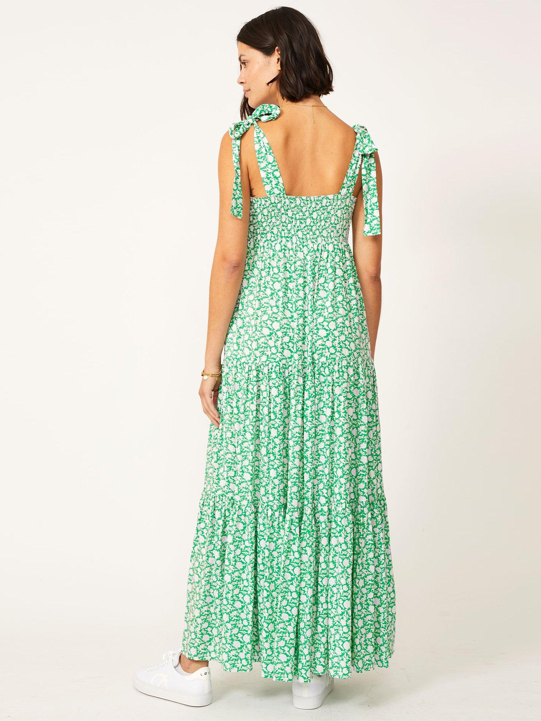 Product image 7 of 7, which shows Aspiga Tabitha Floral Tiered Maxi Dress, Flower Green, XS