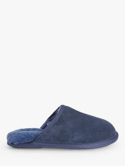 John Lewis Sheepskin Mule Slippers, Navy