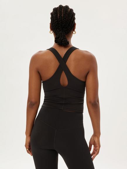 Girlfriend Collective Zoe Plain Tank Vest Top - view 2, Black
