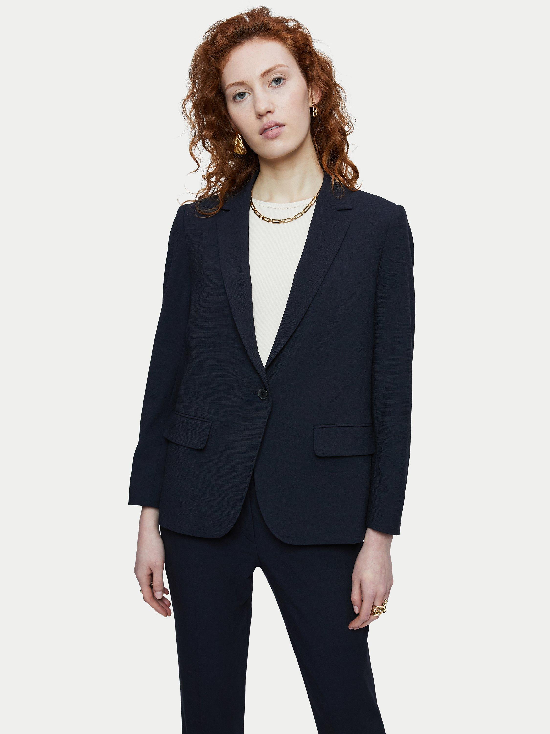 Jigsaw Crosshatch Brook Blazer, Navy
