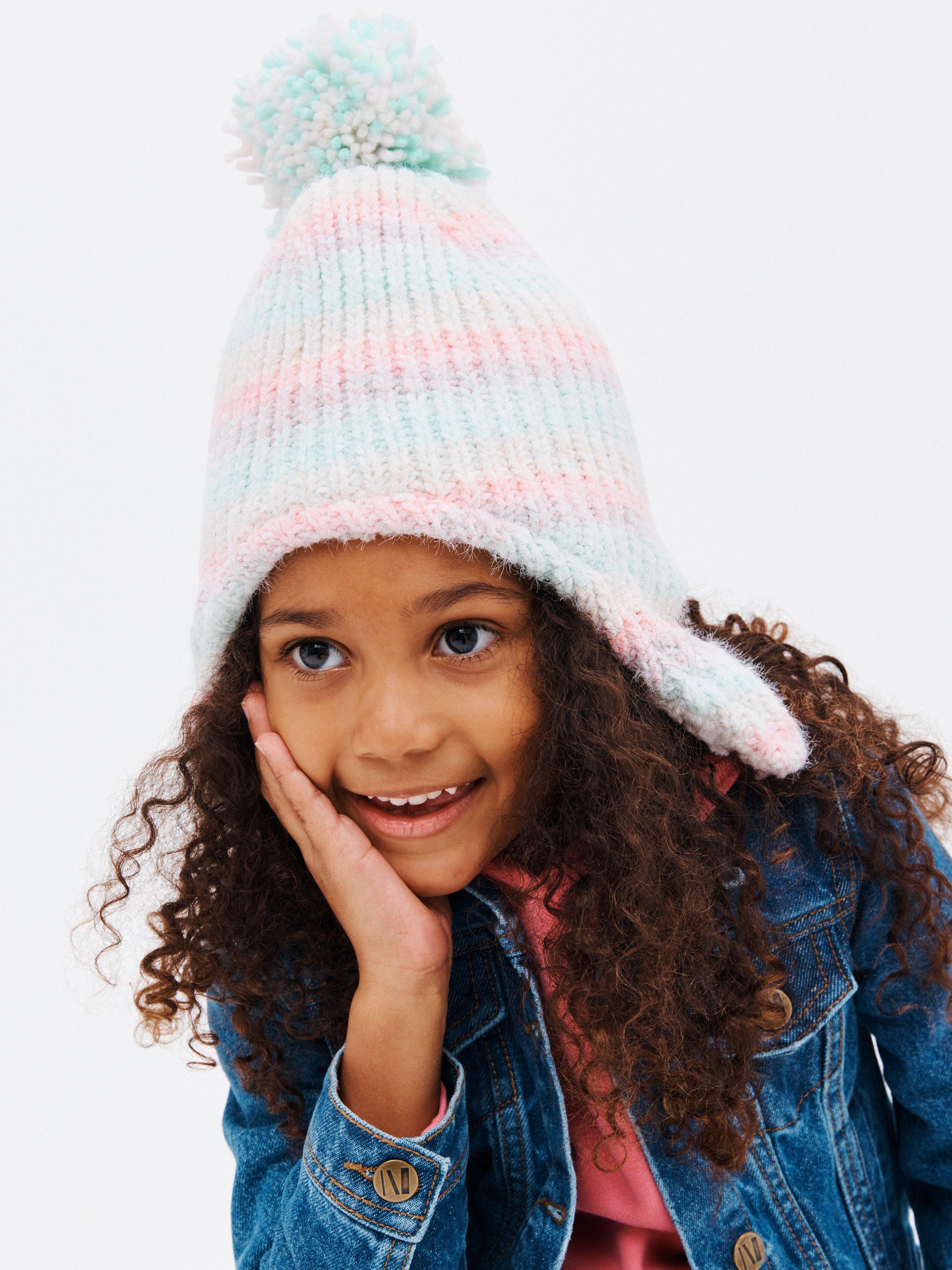 John Lewis Kids' Rainbow Trapper Hat, Multi