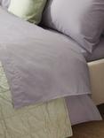 John Lewis Crisp & Fresh Egyptian Cotton Percale 200 Thread Count Flat Sheet, Dusky Lilac