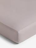 John Lewis Crisp & Fresh Egyptian Cotton Percale 200 Thread Count Fitted Sheet, Dusky Lilac