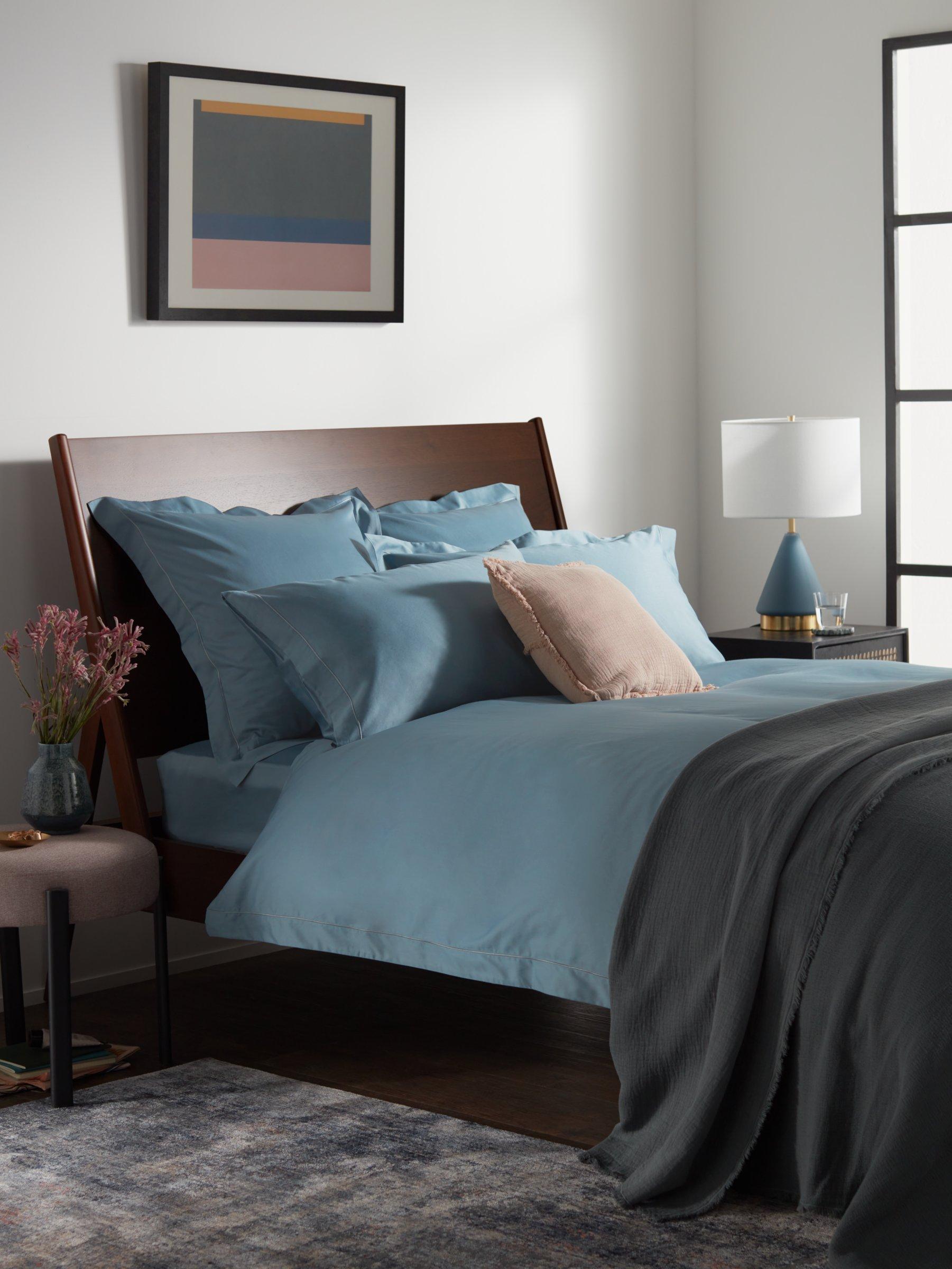 John Lewis Soft Silky 400 Thread Count Egyptian Cotton Bedding Horizon