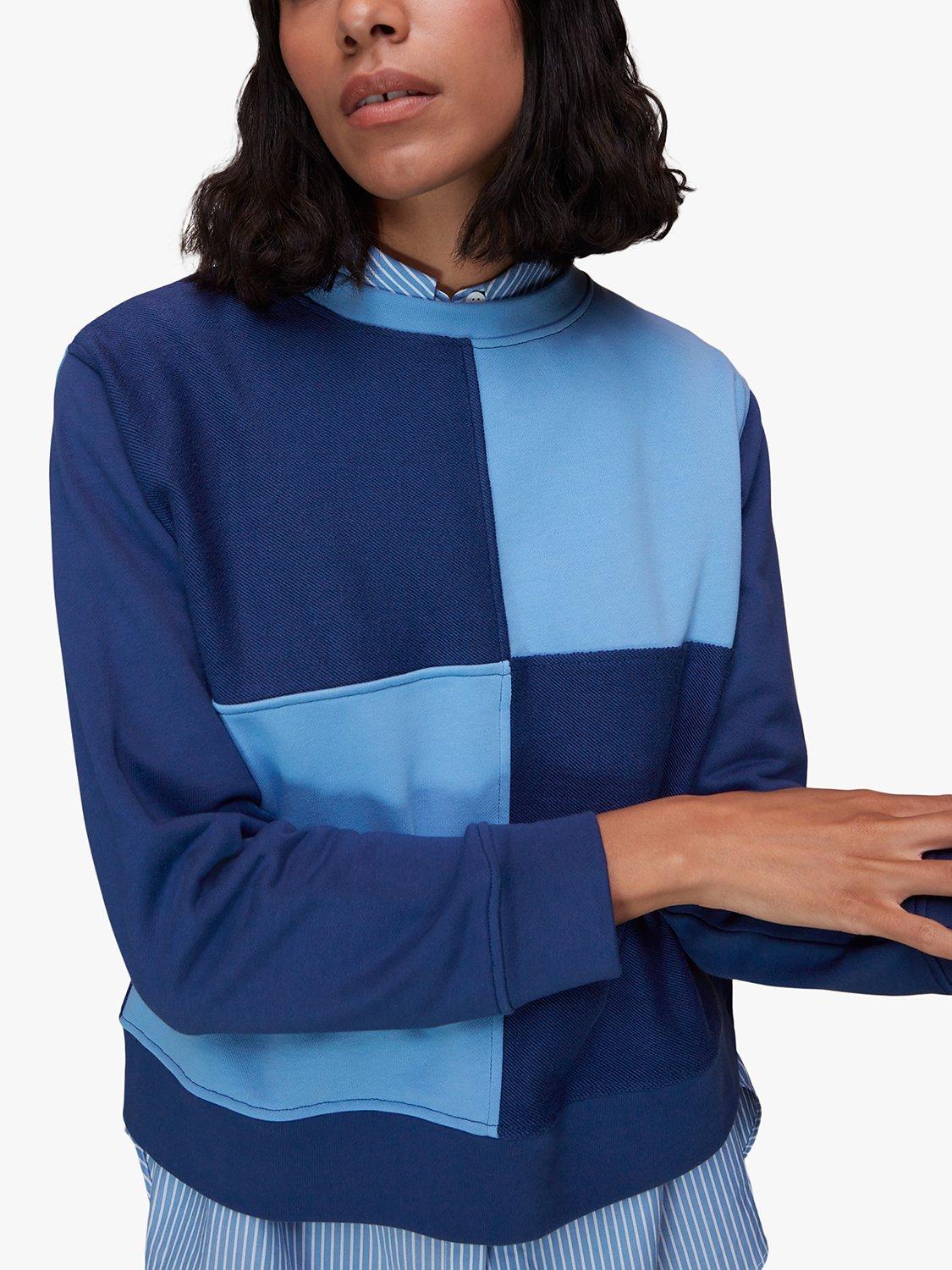 Whistles Checkerboard Sweatshirt, Blue/Multi