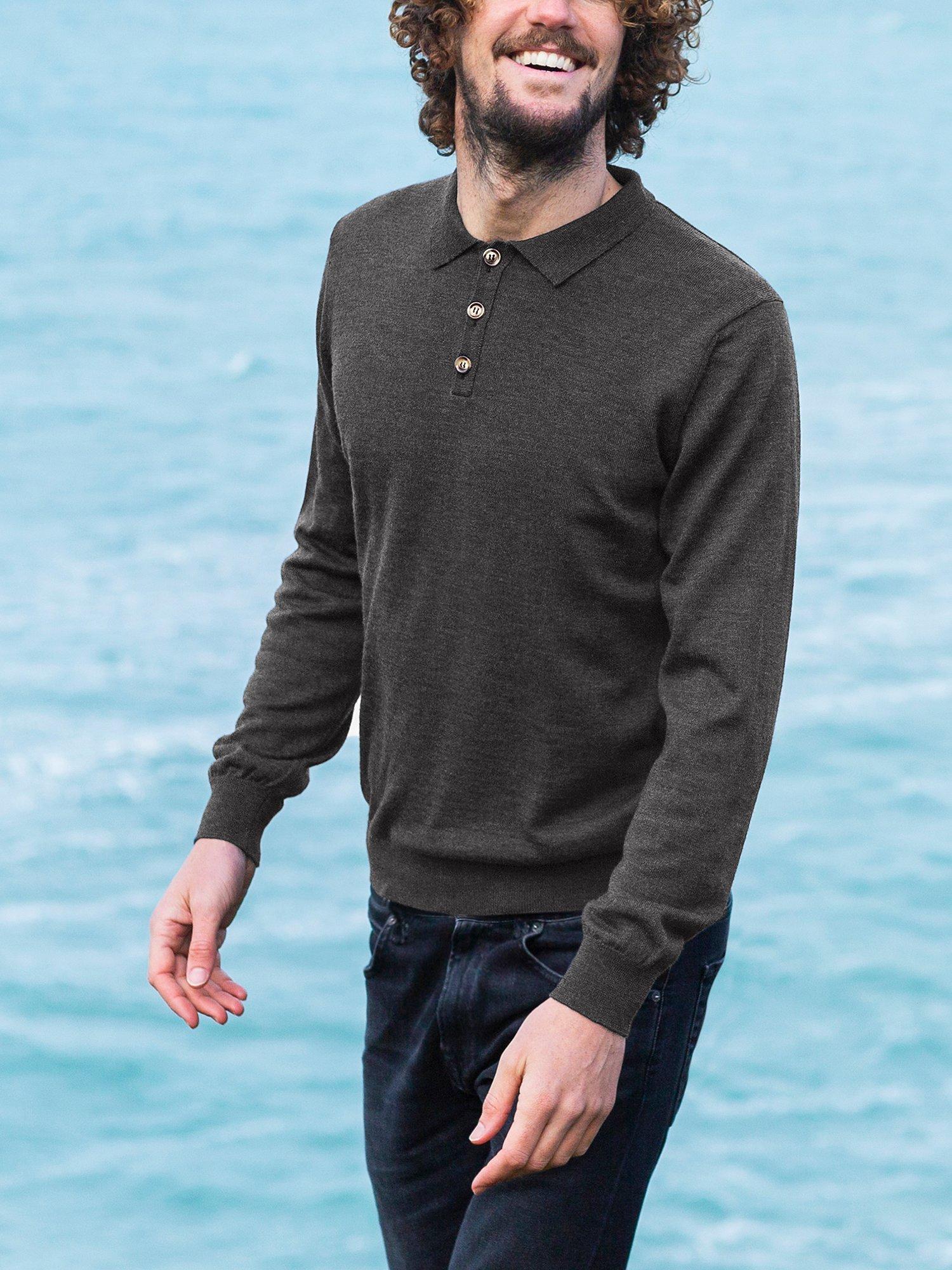 Celtic & Co. Fine Knit Polo Jumper