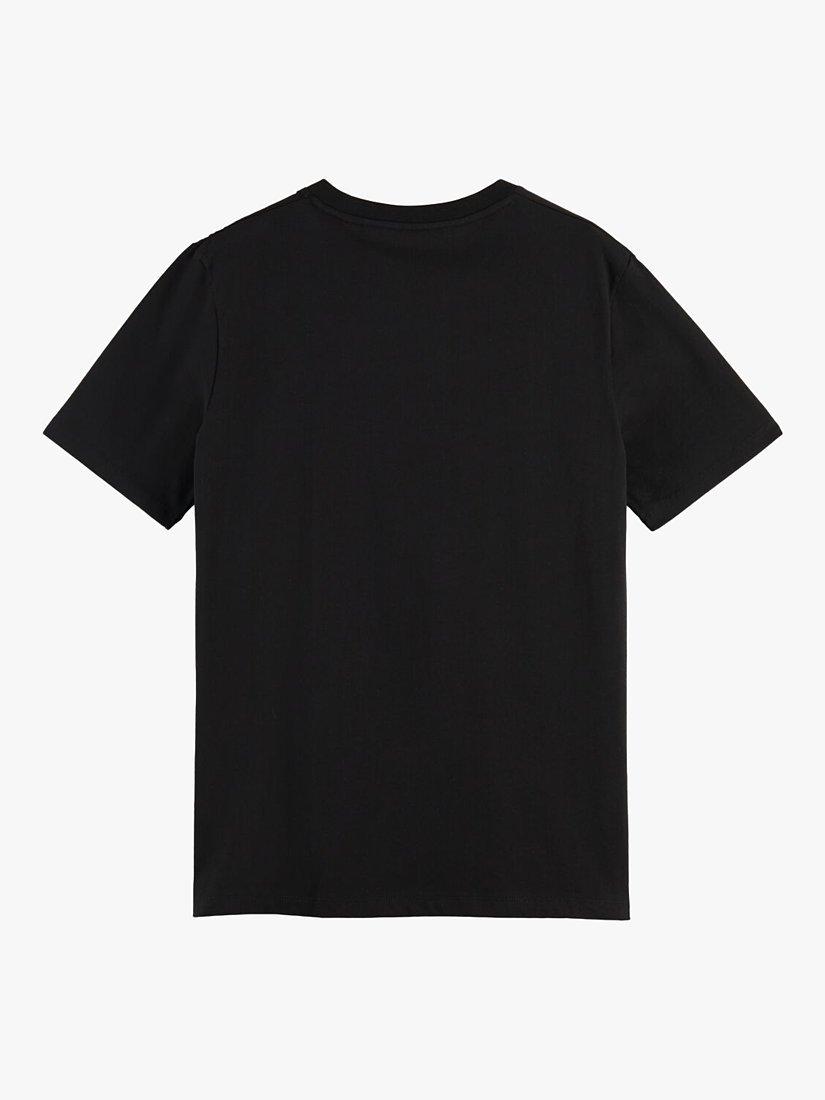 Product image 5 of 7, which shows Scotch & Soda Crew Neck Organic Cotton T-Shirt, 0008 - Black, XXL
