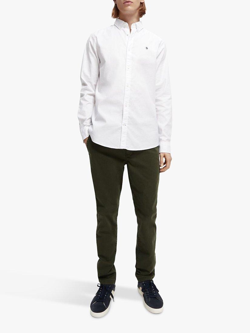 Product image 3 of 7, which shows Scotch & Soda Oxford Regular Fit Shirt, 0006 - White, M