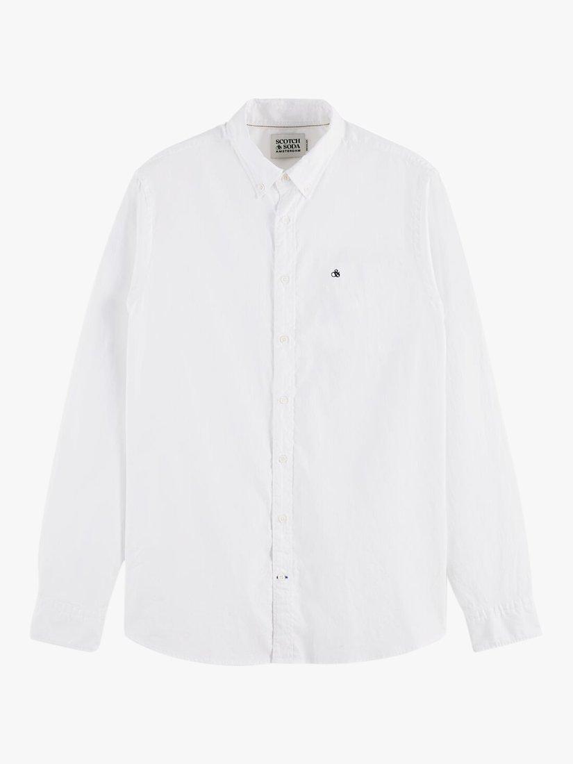 Product image 4 of 7, which shows Scotch & Soda Oxford Regular Fit Shirt, 0006 - White, M