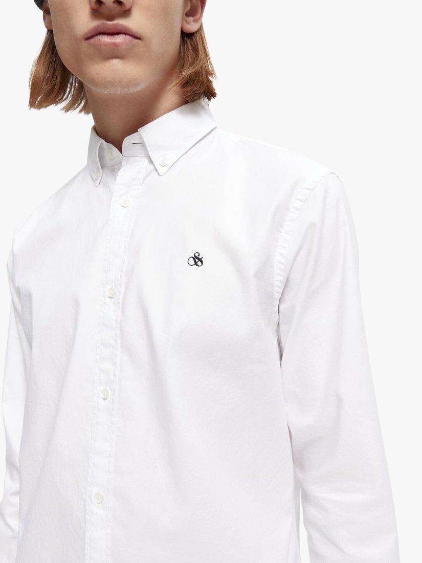 Product image 6 of 7, which shows Scotch & Soda Oxford Regular Fit Shirt, 0006 - White, M