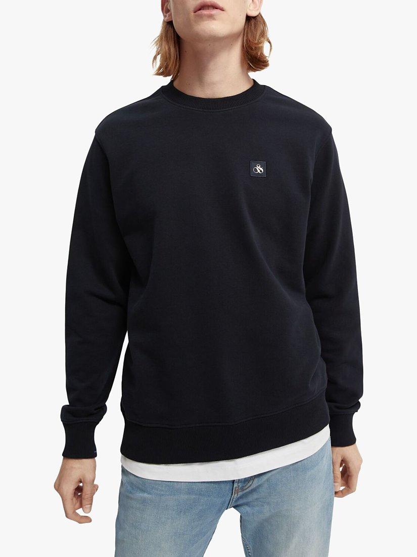 Scotch & Soda Felpa Logo Sweatshirt, 0002 - Night