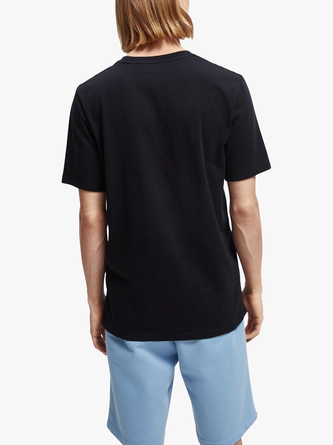 Scotch & Soda Crew Neck Organic Cotton T-Shirt, 0002 - Night, S