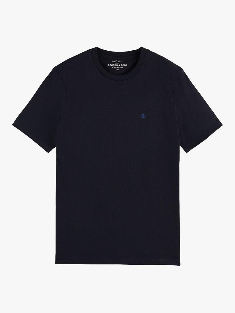 Scotch & Soda Crew Neck Organic Cotton T-Shirt, 0002 - Night, S