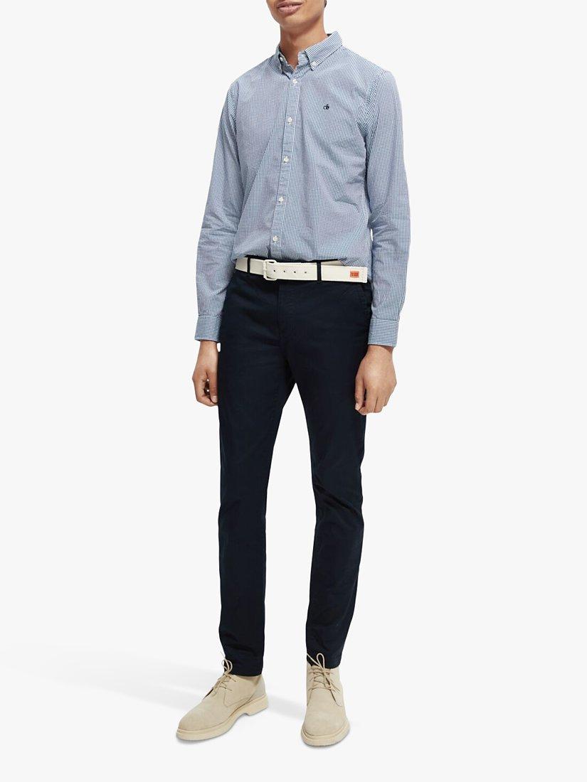 Product image 3 of 7, which shows Scotch & Soda Stuart Organic Cotton Blend Chinos, 0002 - Night, W29/L30