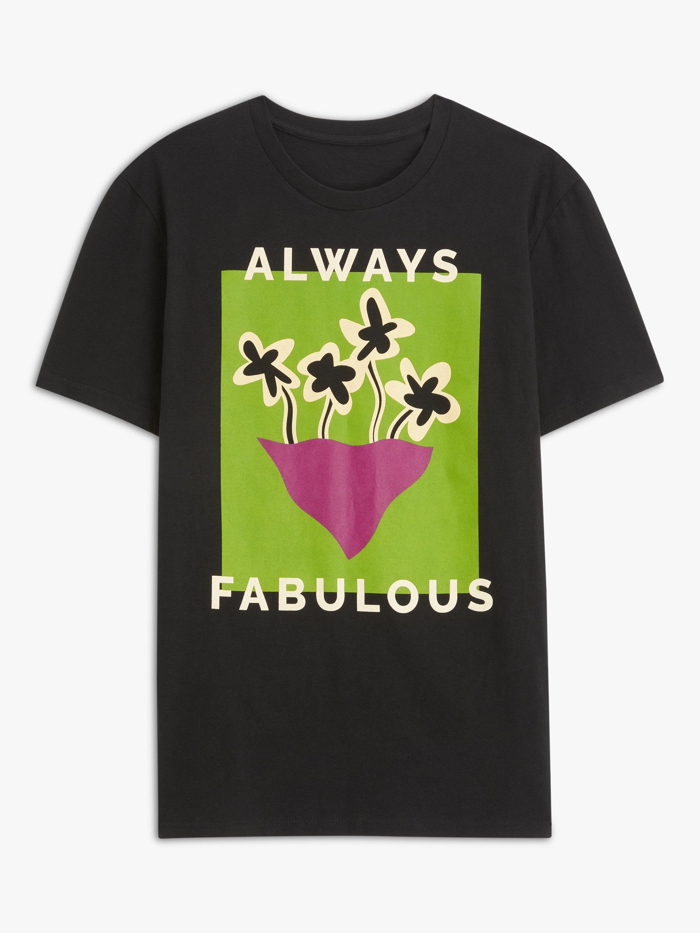 Kemi Telford 'Always Fabulous' Organic Cotton T-Shirt, Black/Multi