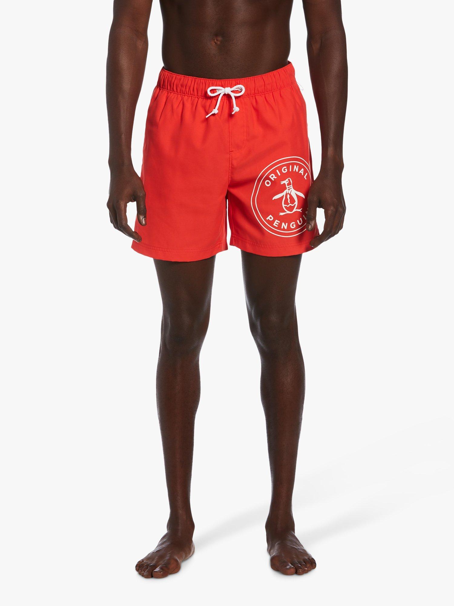 Original Penguin Stamp Brand Logo Swim Shorts