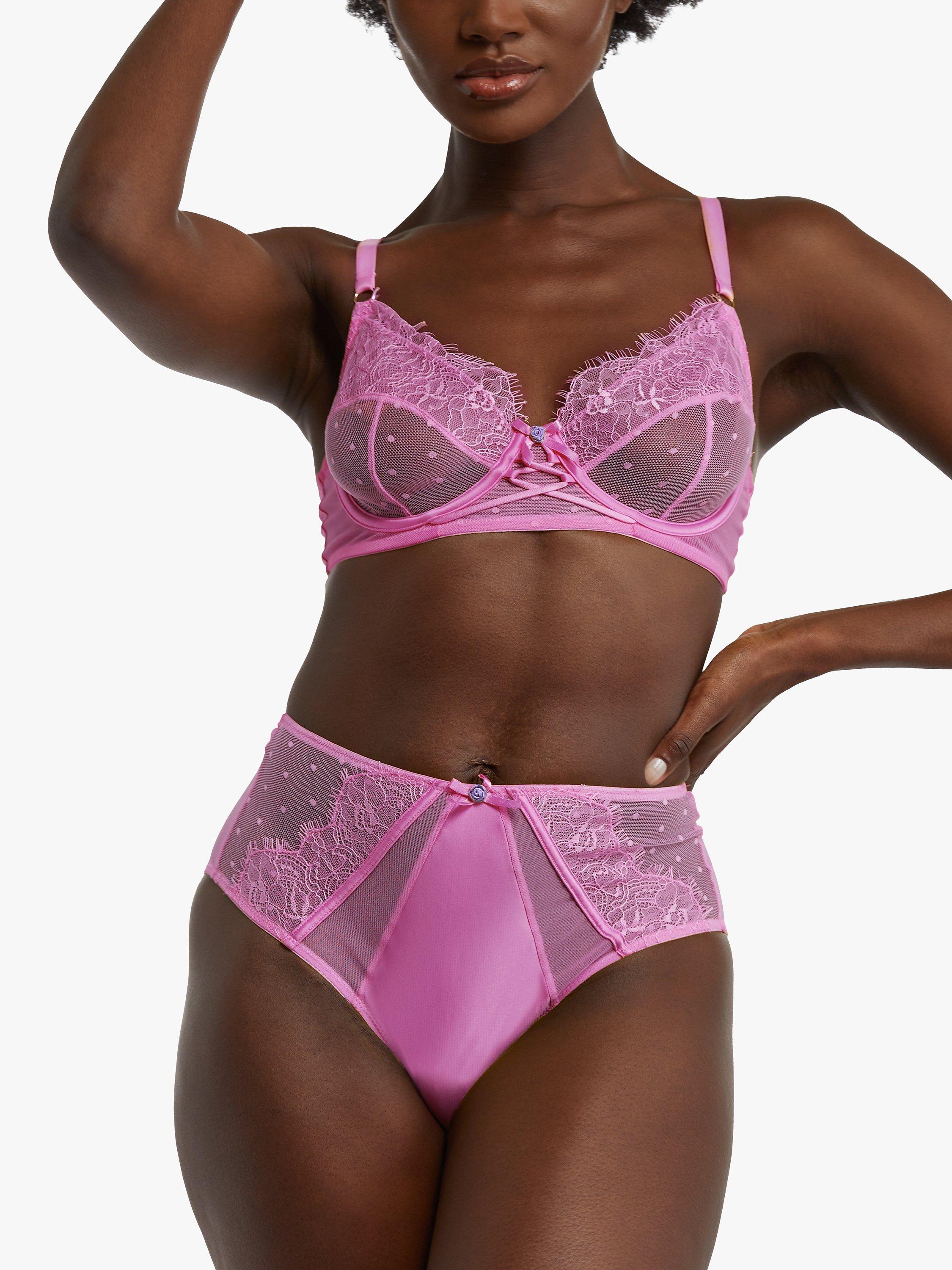 Playful Promises Ziggy Lace Mesh Bra, Pink