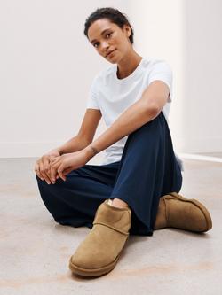 John Lewis Sheepskin Slipper Boots - view 2, Chestnut