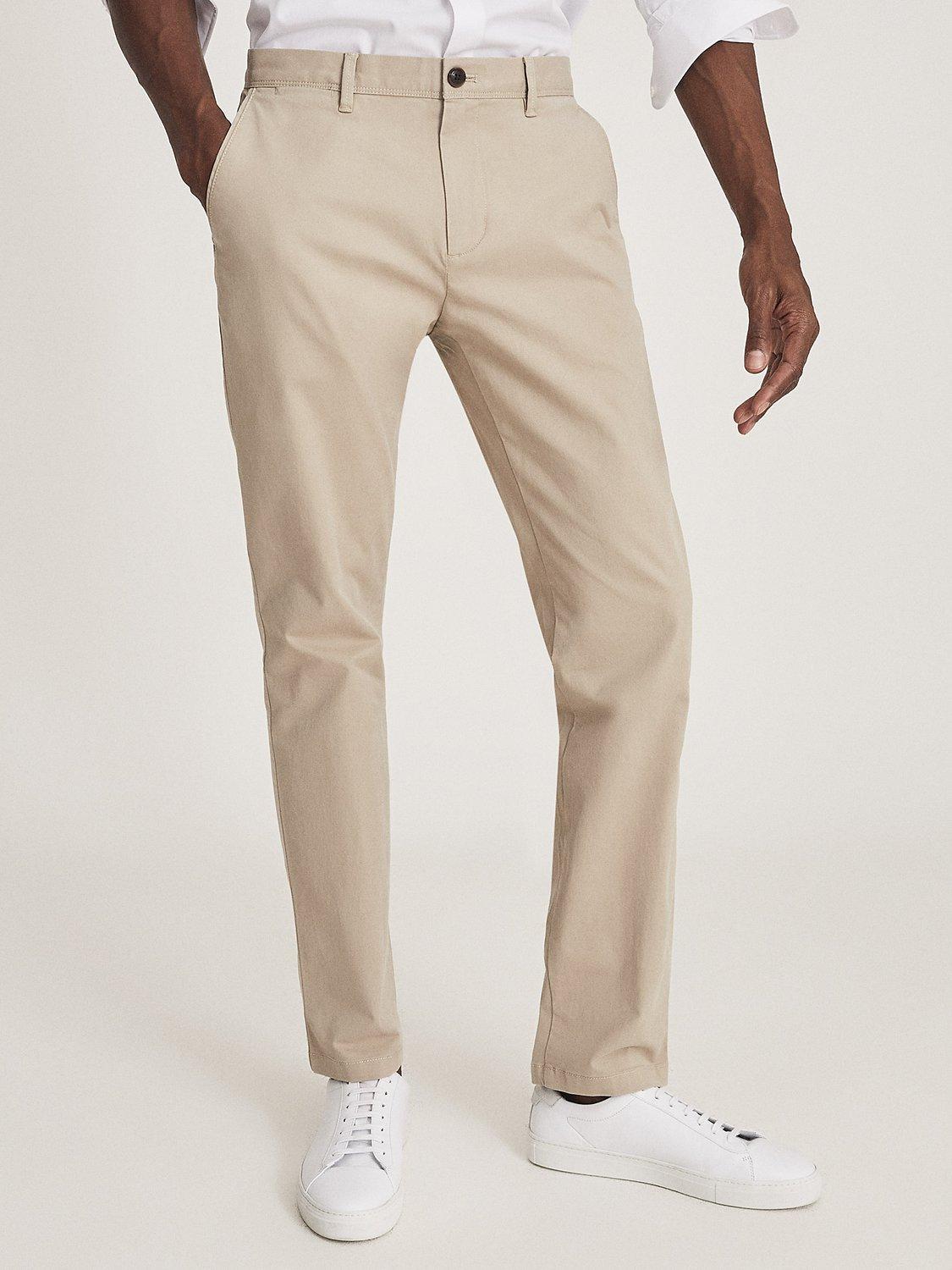 Product image 1 of 6, which shows Reiss Pitch Chino Trousers, Stone, 30R