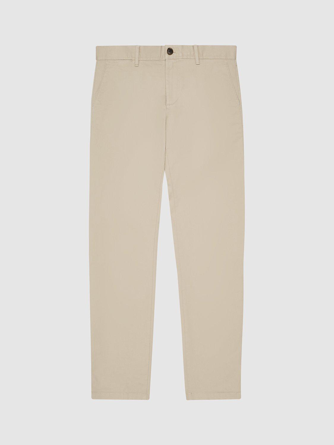 Product image 3 of 6, which shows Reiss Pitch Chino Trousers, Stone, 30R