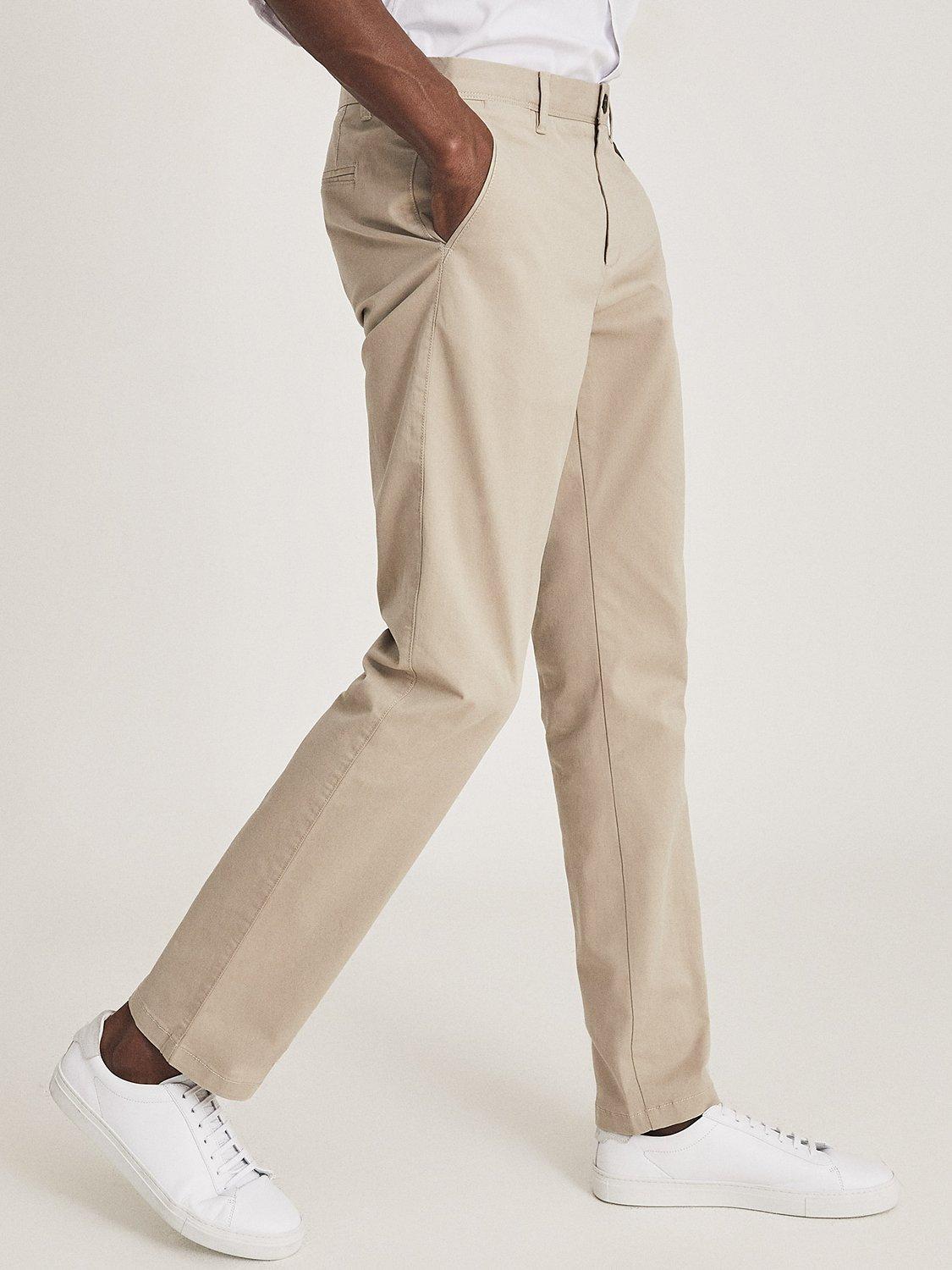 Product image 4 of 6, which shows Reiss Pitch Chino Trousers, Stone, 30R