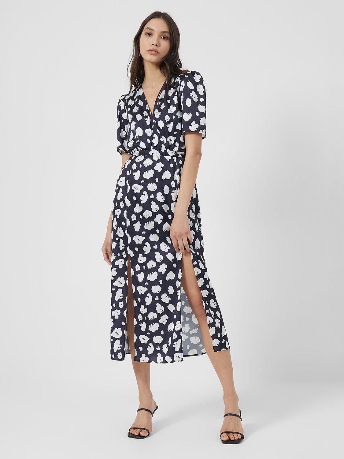 French Connection Aimee Verona Midi Dress, Marine 