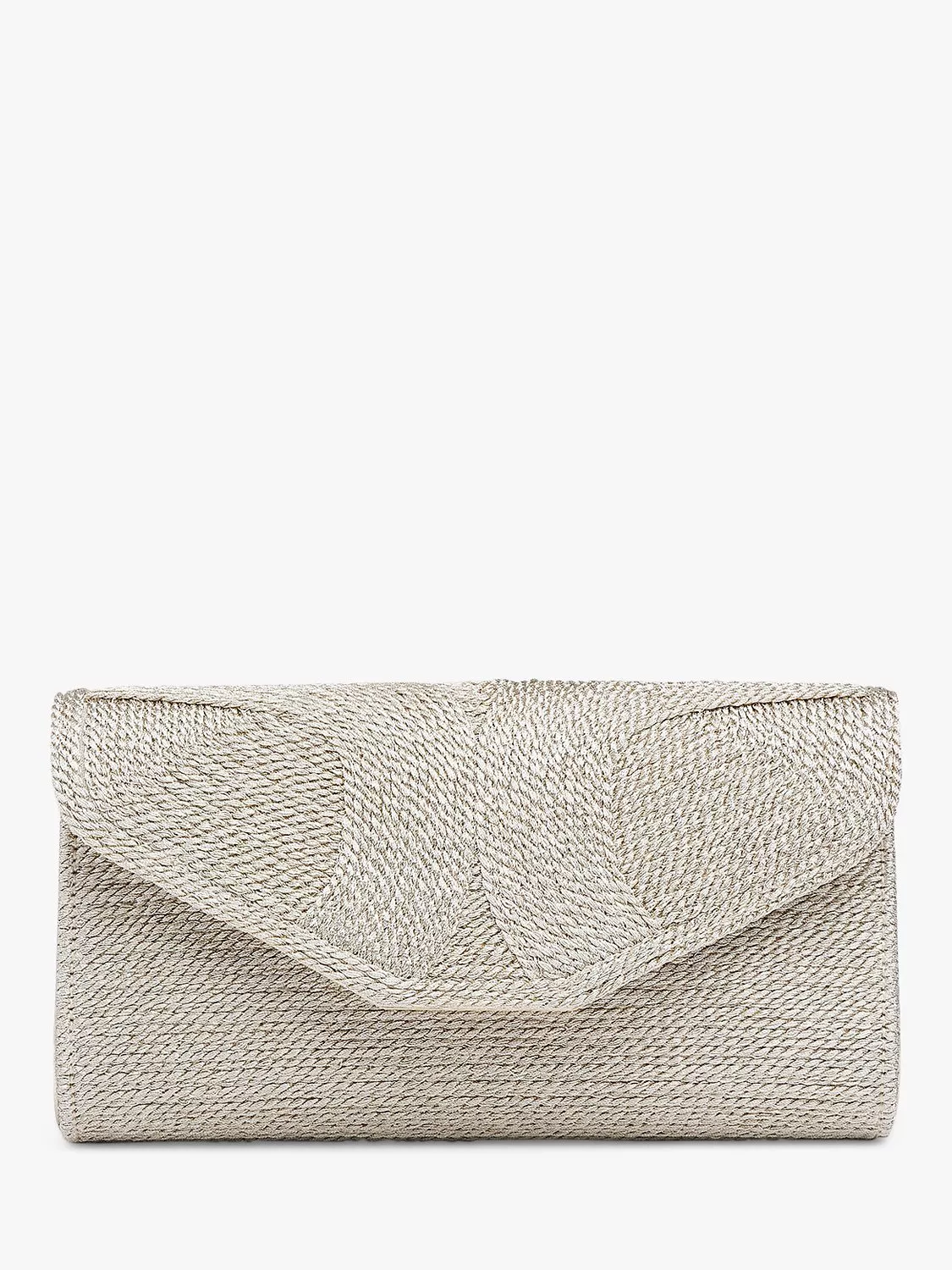 L.K.Bennett Lucia Rope Lurex Clutch Bag Soft Gold