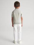 Reiss Kids' Pitch Slim Fit Chino Trousers, White
