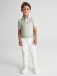 Reiss Kids' Pitch Slim Fit Chino Trousers, White