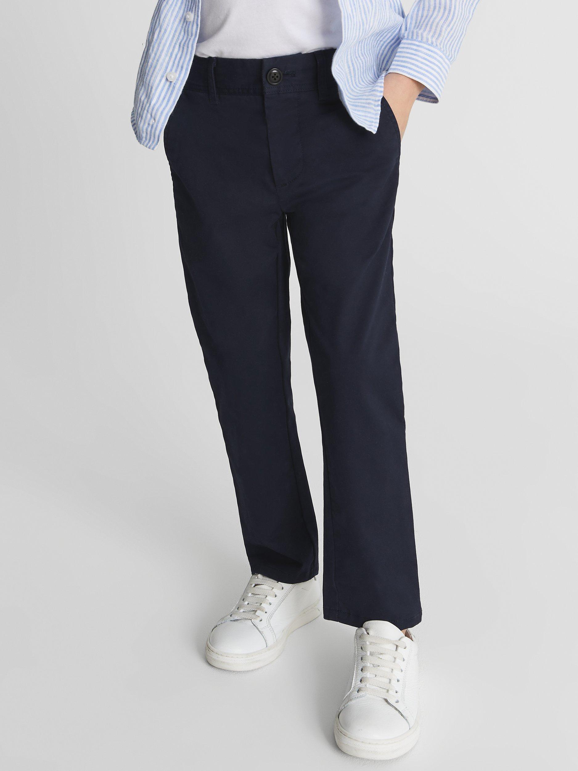 Reiss Kids' Pitch Slim Fit Chino Trousers, Navy, 4-5 years