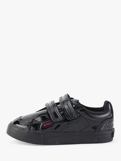 Kickers Kids' Tovni Riptape School Shoes, Black