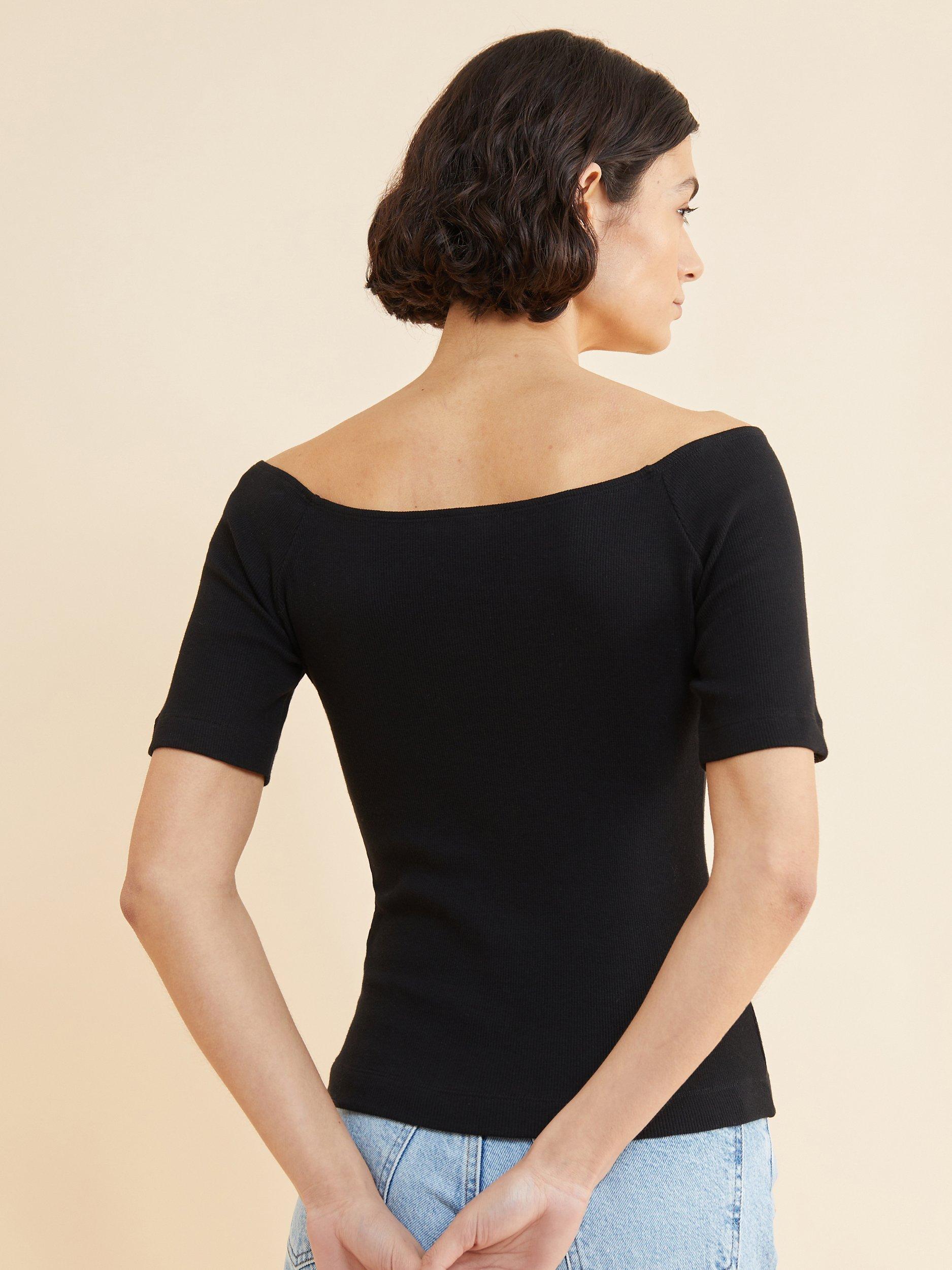 Product image 3 of 5, which shows Albaray Bardot Top, Black, 8
