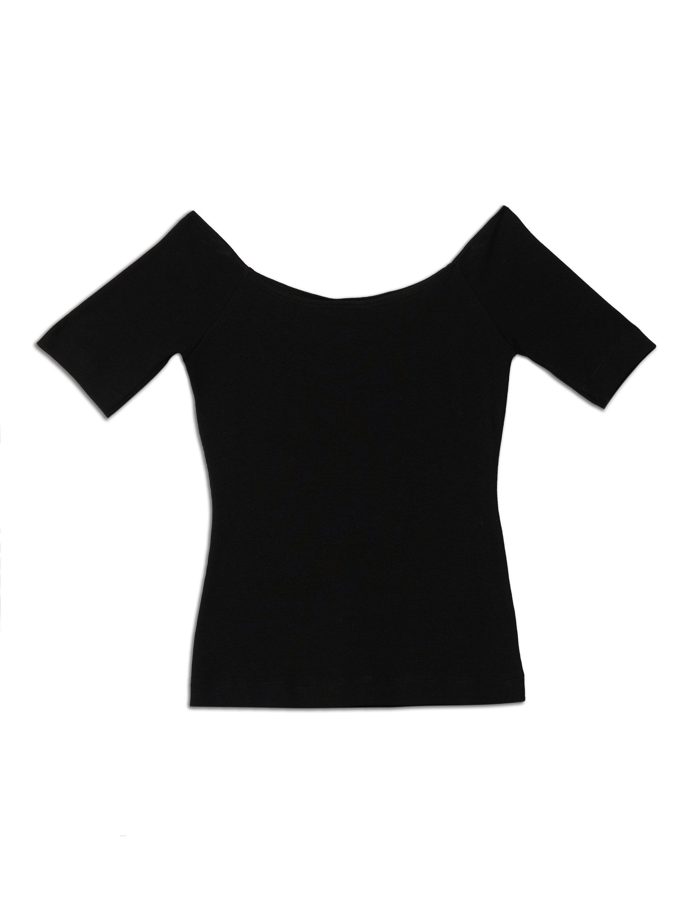 Product image 5 of 5, which shows Albaray Bardot Top, Black, 8