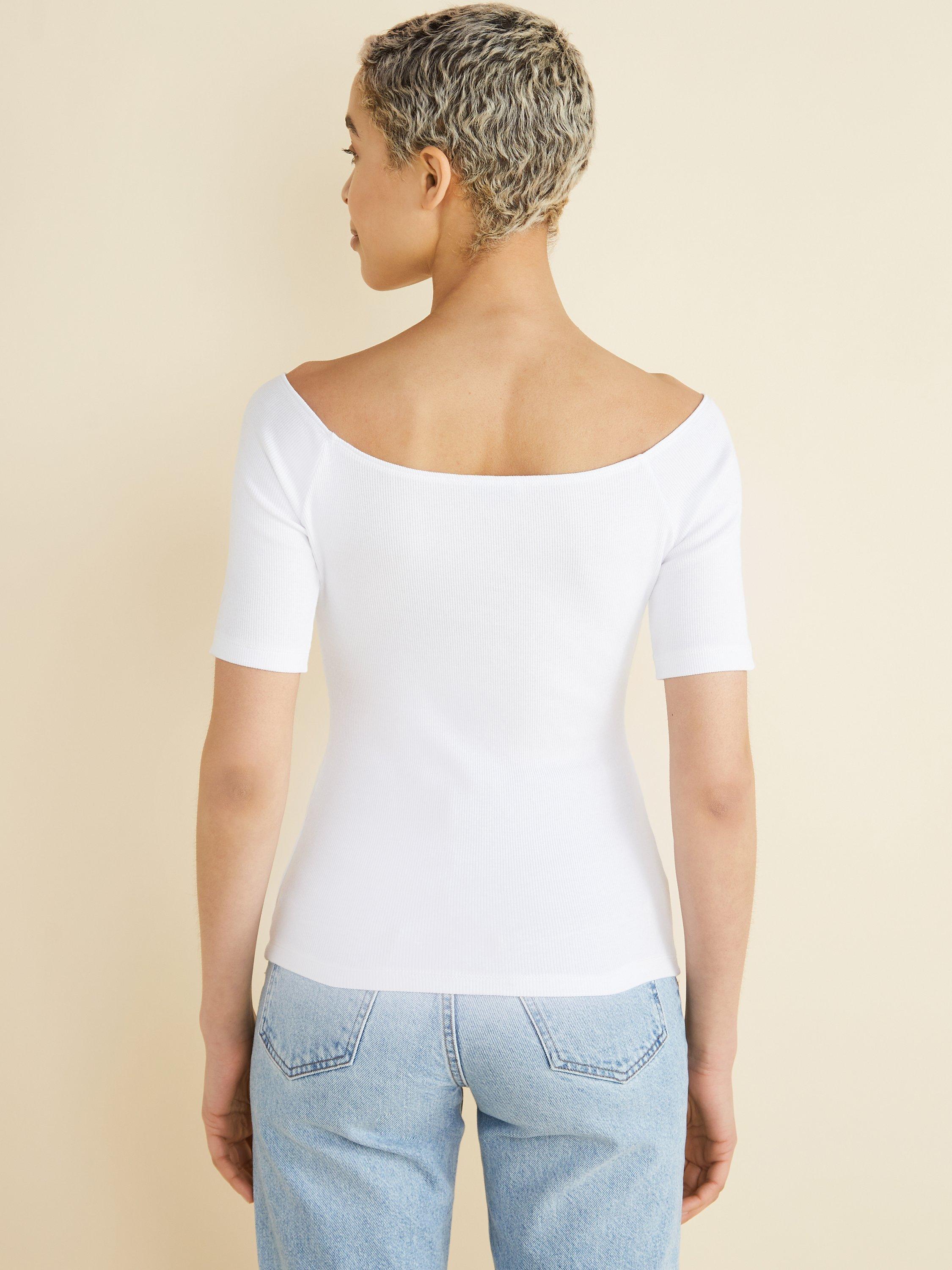Product image 2 of 3, which shows Albaray Bardot Top, White, 8
