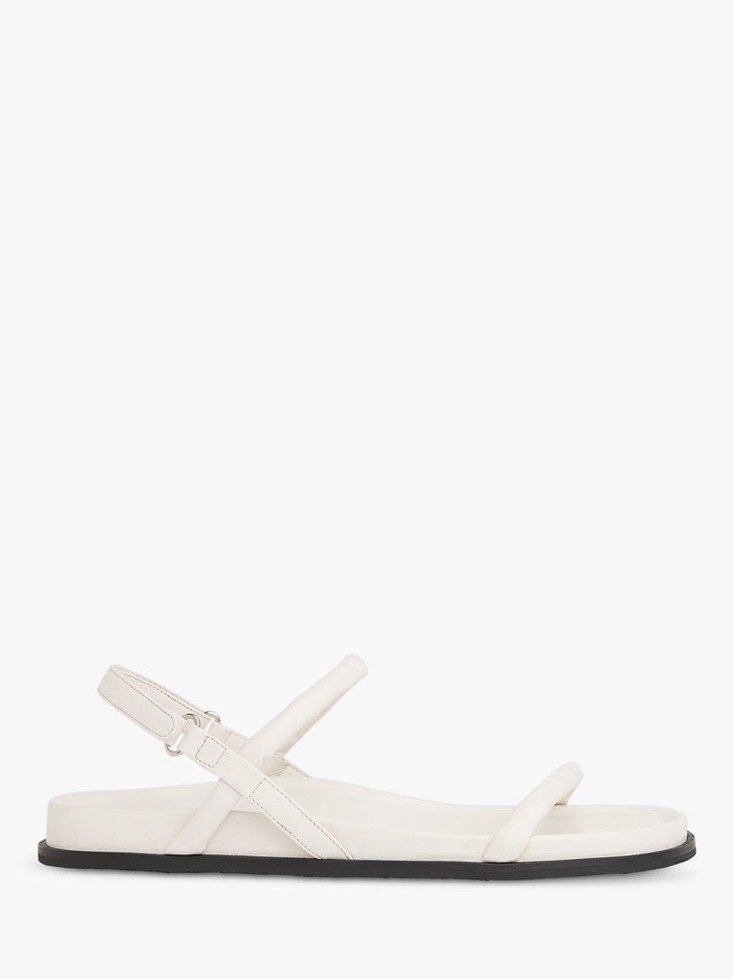 Whistles Shelby Padded Leather Sandals, White