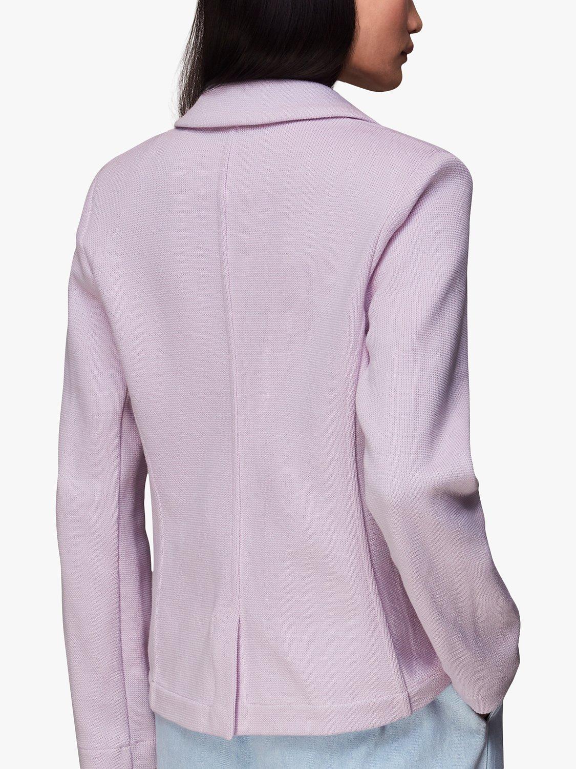 Whistles Slim Jersey Organic Cotton Jacket, Lilac, 6