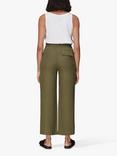 Whistles Linen Pocket Wide Leg Trousers, Khaki