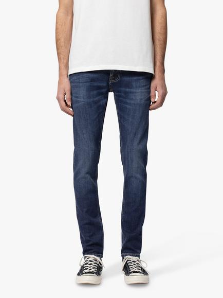 Nudie Jeans Slim Tight Terry Jeans, Dark Steel, Dark Steel