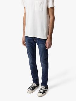 Nudie Jeans Slim Tight Terry Jeans, Dark Steel - view 2, Dark Steel